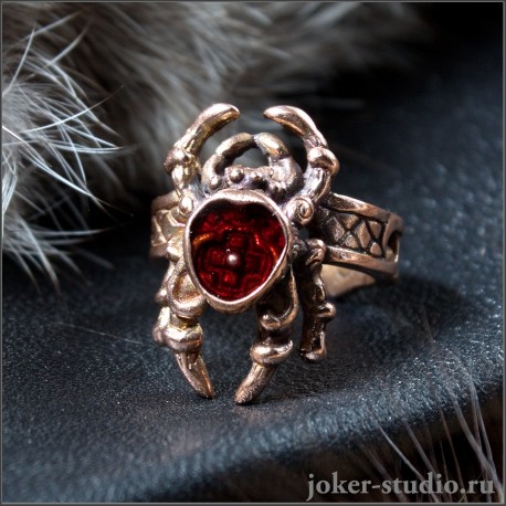 Паук кольцо медное - Купить недорого ювелирное изделие в России