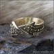 Ультрамодное кольцо без камней из золотой бронзы купить с доставкой
