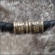 Женский кожаный браслет с бронзой | Мастерская Joker-studio 