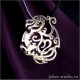 Золотой дракон кулон со скандинавским символом викингов в виде татуировки