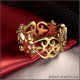 Женское тонкое кольцо с позолотой в славянском стиле купить в России