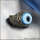 Авторское кольцо глаз рыси в крыльях Ангела ювелирное украшение ручной работы