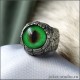 кольцо глаз кота мейн-куна женский перстень с серебряными крыльями