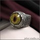 Кольцо с глазом Виверны мистического дракона в стиле фэнтези ручной работы