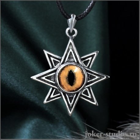 Кулон звезда богини любви Иштар купить талисман с глазом золотой кошки