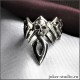 Готическое кольцо коготь с черепом и кельтским узором "Дана"