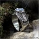 Кольцо с большим белым цирконом "Дух" для женщины талисман