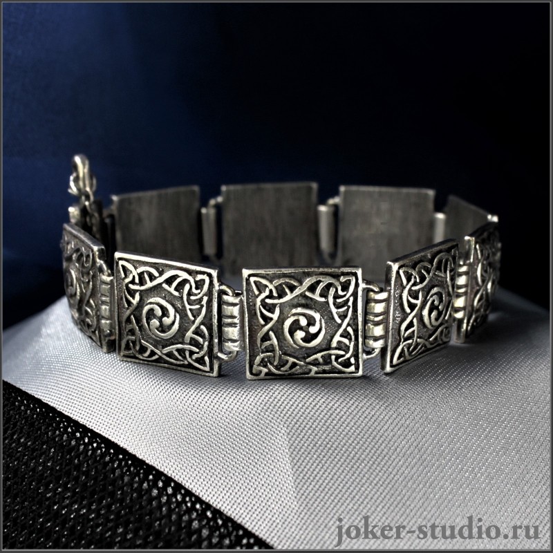 Ювелирный браслет с кельтским символом триада этническая бижутерия