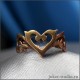 Сердце кольцо женское из меди с красивой патиной украшение в готическом стиле