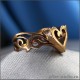 Сердце кольцо женское из меди с красивой патиной украшение в готическом стиле