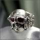 Кольцо с черепом в шлеме японского летчика камикадзе|Купить кольцо с черепом