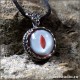 Женский серебряный кулон с глазом ядовитой гадюки с символом друидов