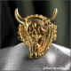 Роскошное мужское кольцо с головой быка