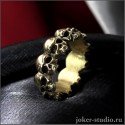 Готическое кольцо с черепами и символом числа десять модное украшение в рок-стиле – «Дека»
