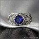 кольцо серебряное женское с камнем синим цирконом JOKER-STUDIO