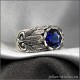 купить кольцо с камнем женское (синий циркон) JOKER-STUDIO