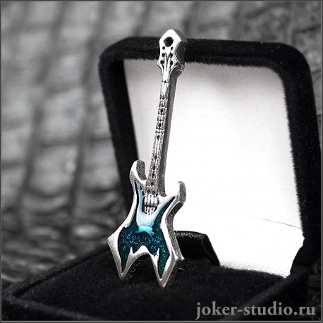 Кулон гитара Warlock с гравировкой хэви-метал символичный подарок для поклонника рок-музыки