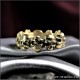 Готическое кольцо с черепами и магическим числом 11 "Ундека"