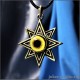 Звезда Иштар амулет с глазом сокола украшение ручной работы из золотой брнзы