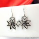 Серьги "Звезда Алатырь" с ювелирной эмалью славянской звездой символом процветания