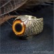 Ангел кольцо с глазом совы перстень из бронзы 