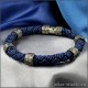 Винтажный браслет из синего паракорда с серебряными шармами в стиле барокко