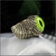 Кольцо крылья Ангела с глазом нильского крокодила авторское украшение ручной работы