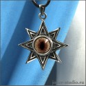 Амулет восьмиконечная Звезда Иштар с глазом соболя украшение ручной работы