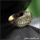 Перстень с зеленым глазом дракона в серебряных крыльях аргентана
