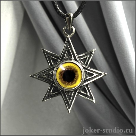 Звезда Иштар амулет с глазом сокола украшение ручной работы из золотой брнзы