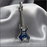 WARLOCK РОК ПОДВЕСКА ГИТАРА с СИНЕЙ ЭМАЛЬЮ СИМВОЛОМ ХЭВИ-МЕТАЛ
