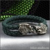 ХИЩНИК МУЖСКОЙ БРАСЛЕТ с ГОЛОВАМИ ЯУТЖЫ на ДВОЙНОМ ШНУРЕ из ПАРАКОРДА