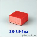 Упаковка для украшений оптом коробка для бижутерии, ювелирных изделий, значков: красная, размер 3,5х3,5х2 см.