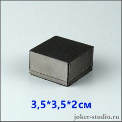 Подарочная коробка для бижутерии, ювелирных изделий, медалей, значков: черная, размер 3,5х3,5х2 см.