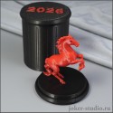 ФИГУРКА КРАСНАЯ ЛОШАДКА НОВОГОДНИЙ ПОДАРОК С СИМВОЛОМ ГОДА 2026