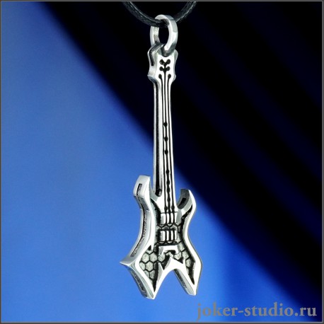 Рок‑подвеска Гитара Warlock: атрибутика в стиле хэви‑метал и хард‑рок