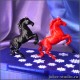 ПОДАРОЧНЫЙ НАБОР ФИГУРКИ ЛОШАДОК ЧЕРНАЯ и КРАСНАЯ ИГРУШКА НОВОГОДНИЙ ДЕКОР ДЛЯ ПРАЗДНИКА