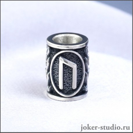 РУНА УРУЗ ШАРМ ДЛЯ БРАСЛЕТА ЮВЕЛИРНАЯ БУСИНА ДЛЯ ТЕМЛЯКА ИЗ АРГЕНТАНА