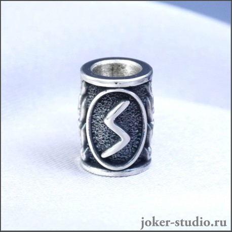 РУНА СОУЛУ ШАРМ ДЛЯ БРАСЛЕТА ЮВЕЛИРНАЯ БУСИНА ДЛЯ ТЕМЛЯКА ИЗ АРГЕНТАНА