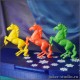ПОДАРОЧНЫЙ НАБОР ЖЕЛТАЯ ОРАНЖЕВАЯ И ЗЕЛЕНАЯ ЛОШАДКА ФИГУРКИ ДЛЯ ЯРКОГО ПРАЗДНИКА