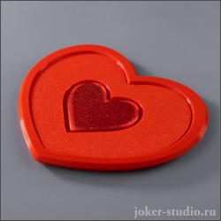 Подарочная подставка Сердце под кружки и стаканы костеры, которые не царапают стол