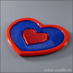 Подставки под стаканы цветные в виде Сердца подарок для женщины с любовью
