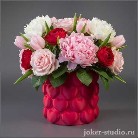 Кашпо с Сердцами: Ваза для Цветов | Функциональный декор и красивый подарок для женщин