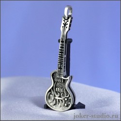 ПОДВЕСКА ГИТАРА ЛЕГЕНДАРНЫЙ GIBSON с СИМВОЛОМ HEAVY METAL