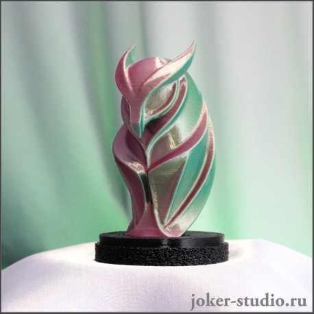 СТАТУЭТКА СОВА ТАЛИСМАН с ПТИЦЕЙ ЯРКАЯ ФИГУРКА на СТОЛ