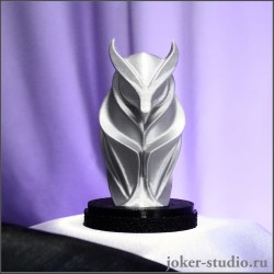 ФИГУРКА СОВА ТОТЕМНЫЙ СУВЕНИР С СЕРЕБРЯНОЙ ПТИЦЕЙ ДЛЯ ДЕКОРА ДОМА ИЛИ ОФИСА