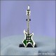 ПОДВЕСКА ГИТАРА WARLOCK ЮВЕЛИРНЫЙ КУЛОН с ЗЕЛЕНОЙ ЭМАЛЬЮ