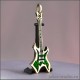 ПОДВЕСКА ГИТАРА WARLOCK с ЗЕЛЕНОЙ ЭМАЛЬЮ ПОДАРОК для ГИТАРИСТА