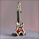 КУЛОН в ВИДЕ ГИТАРЫ WARLOCK с КРАСНОЙ ЭМАЛЬЮ УНИКАЛЬНЫЙ ПОДАРОК РОК СТИЛЕ