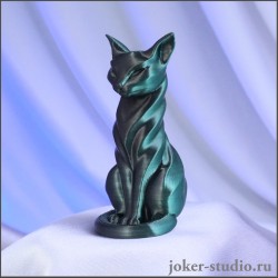 ФИГУРКА с КОШКОЙ ЗЕЛЕНОГО ЦВЕТА СТАТУЭТКА БАСТЕТ АМУЛЕТ для ЗДОРОВЬЯ и СПОКОЙСТВИЯ